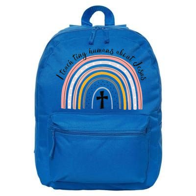 NG0M I Teach Tiny Humans About Jesus Teacher Appreciation 16 in Basic Backpack