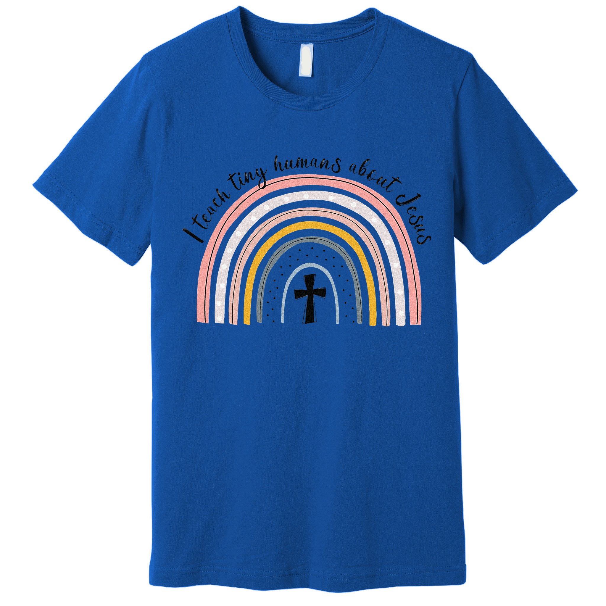 NG0M I Teach Tiny Humans About Jesus Teacher Appreciation Premium T-Shirt