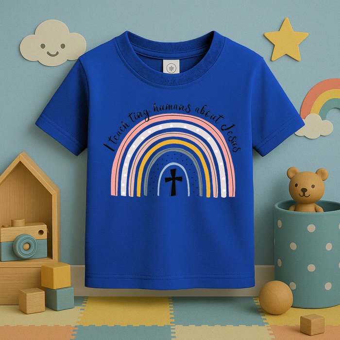 NG0M I Teach Tiny Humans About Jesus Teacher Appreciation Toddler T-Shirt