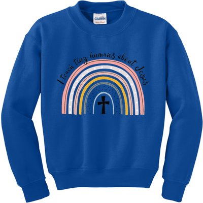 NG0M I Teach Tiny Humans About Jesus Teacher Appreciation Kids Sweatshirt