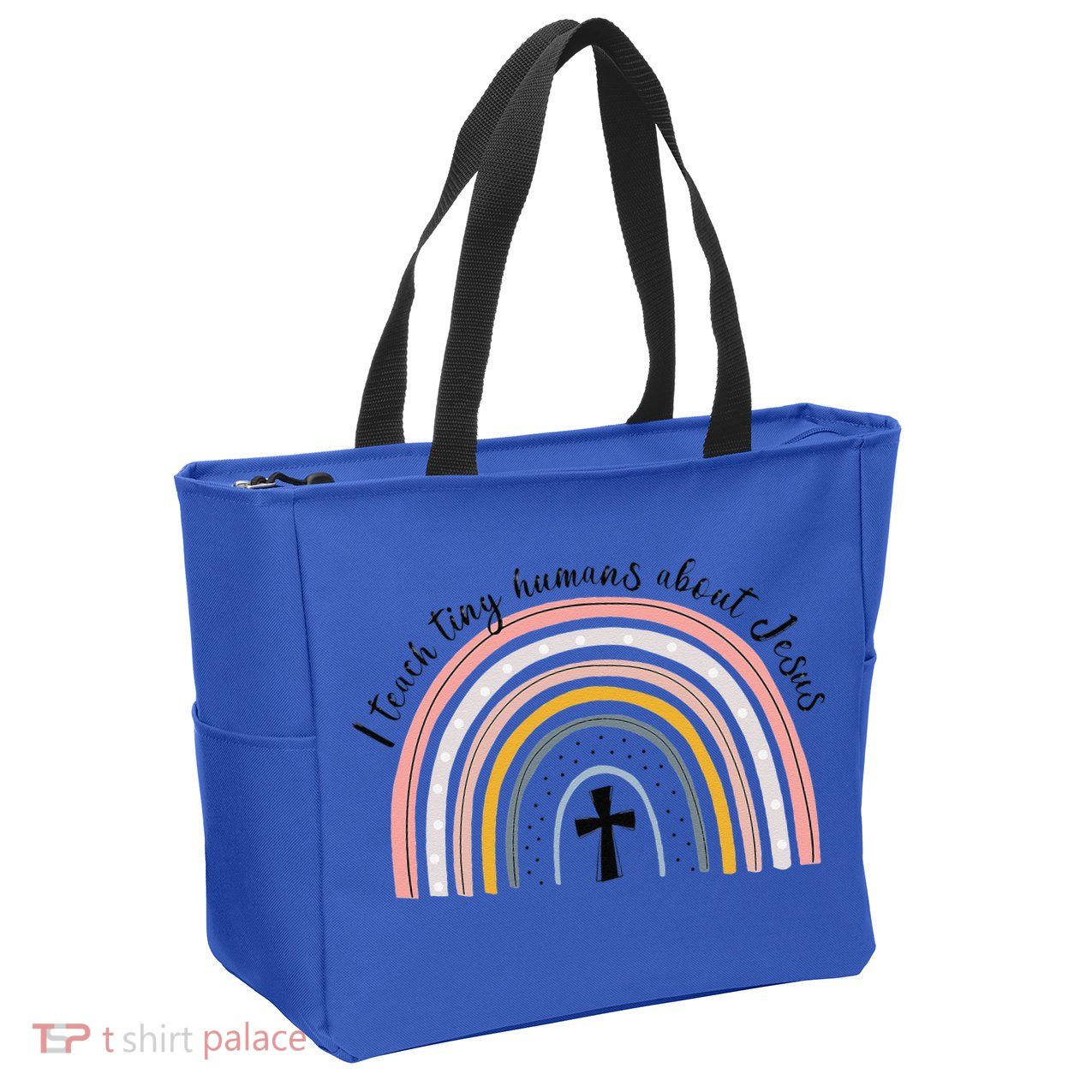 NG0M I Teach Tiny Humans About Jesus Teacher Appreciation Zip Tote Bag