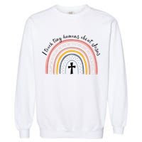 NG0M I Teach Tiny Humans About Jesus Teacher Appreciation Garment-Dyed Sweatshirt