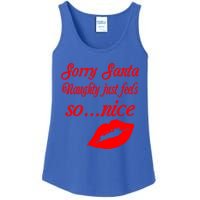 Naughty Is The New Nice Santa Xmas Lips Gift Ladies Essential Tank