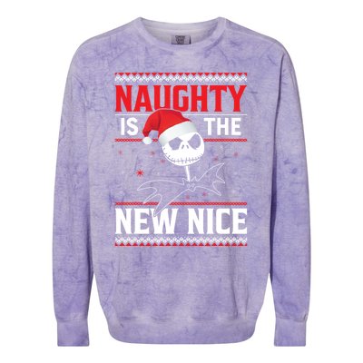 Naughty Is The New Nice Gift Colorblast Crewneck Sweatshirt