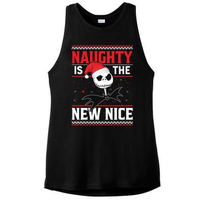 Naughty Is The New Nice Gift Ladies PosiCharge Tri-Blend Wicking Tank