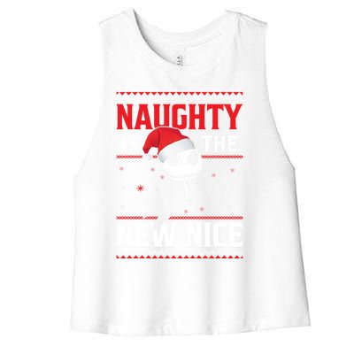 Naughty Is The New Nice Gift Women's Racerback Cropped Tank