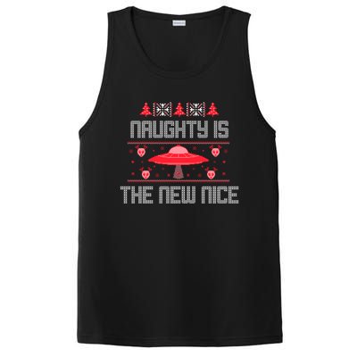 Naughty Is The New Nice Christmas Alien Gift PosiCharge Competitor Tank