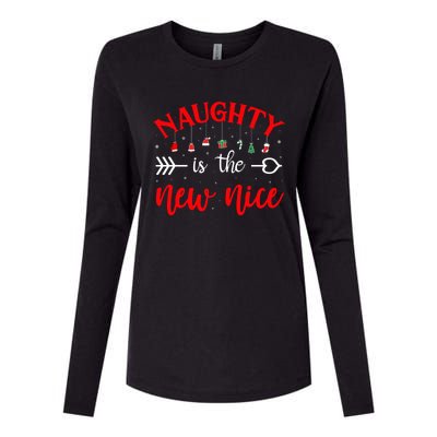 Naughty Is The New Nice Funny Gift Womens Cotton Relaxed Long Sleeve T-Shirt