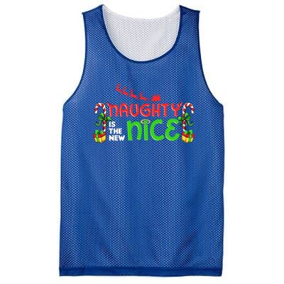 Naughty Is The New Nice Christmas Santa Naughty Or Nice Gift Mesh Reversible Basketball Jersey Tank