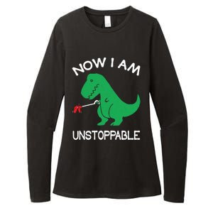 Now IM Unstoppable Funny Trex Dinosaur Meaningful Gift Womens CVC Long Sleeve Shirt