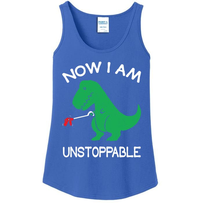 Now IM Unstoppable Funny Trex Dinosaur Meaningful Gift Ladies Essential Tank