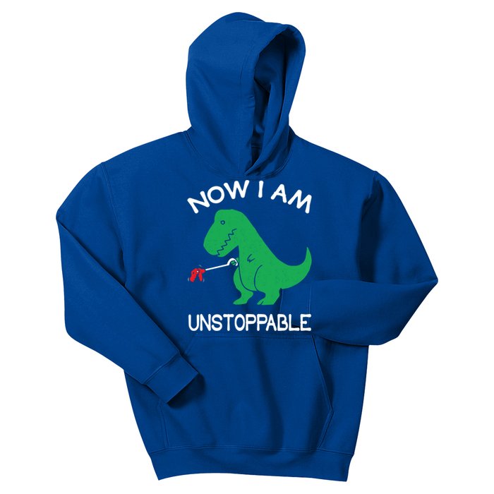 Now IM Unstoppable Funny Trex Dinosaur Meaningful Gift Kids Hoodie