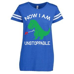 Now IM Unstoppable Funny Trex Dinosaur Meaningful Gift Enza Ladies Jersey Football T-Shirt