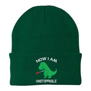 Now I'm Unstoppable - Funny T-Rex Dinosaur Knit Cap Winter Beanie