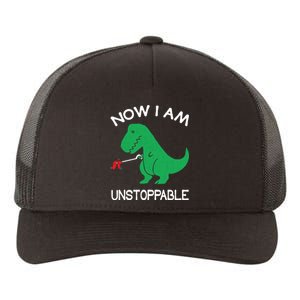 Now I'm Unstoppable - Funny T-Rex Dinosaur Yupoong Adult 5-Panel Trucker Hat