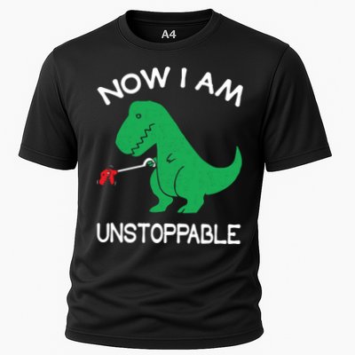Now I'm Unstoppable - Funny T-Rex Dinosaur Performance Shirt