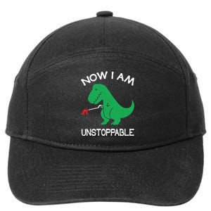 Now I'm Unstoppable - Funny T-Rex Dinosaur 7-Panel Snapback Hat