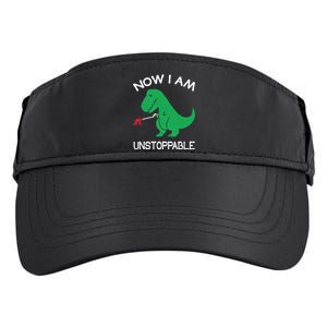 Now I'm Unstoppable - Funny T-Rex Dinosaur Adult Drive Performance Visor