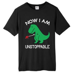 Now I'm Unstoppable - Funny T-Rex Dinosaur Tall Fusion ChromaSoft Performance T-Shirt