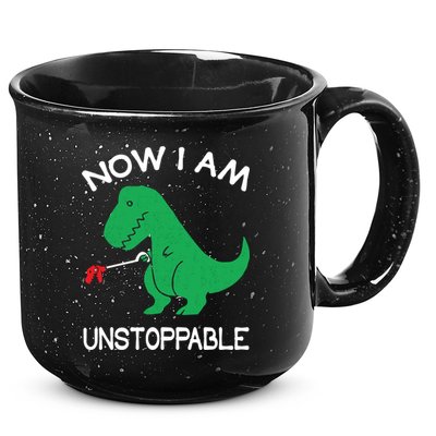 Now I'm Unstoppable - Funny T-Rex Dinosaur 15oz Campfire Ceramic Mug