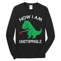 Now I'm Unstoppable - Funny T-Rex Dinosaur Tall Long Sleeve T-Shirt