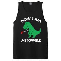 Now I'm Unstoppable - Funny T-Rex Dinosaur PosiCharge Competitor Tank