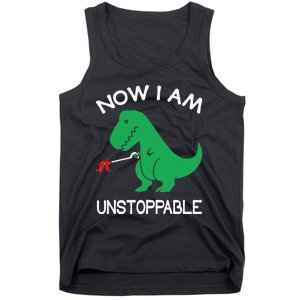 Now I'm Unstoppable - Funny T-Rex Dinosaur Tank Top