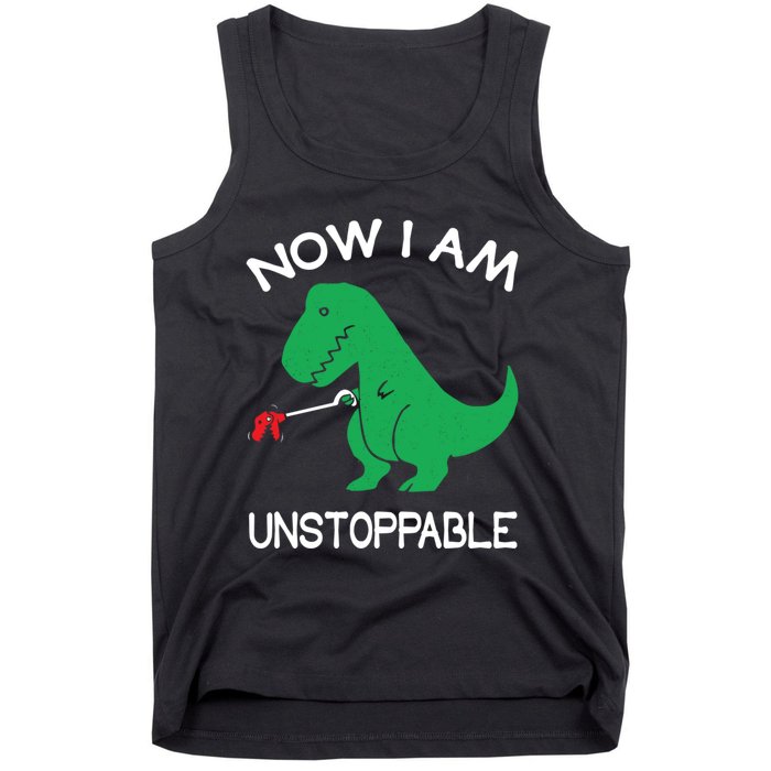 Now I'm Unstoppable - Funny T-Rex Dinosaur Tank Top