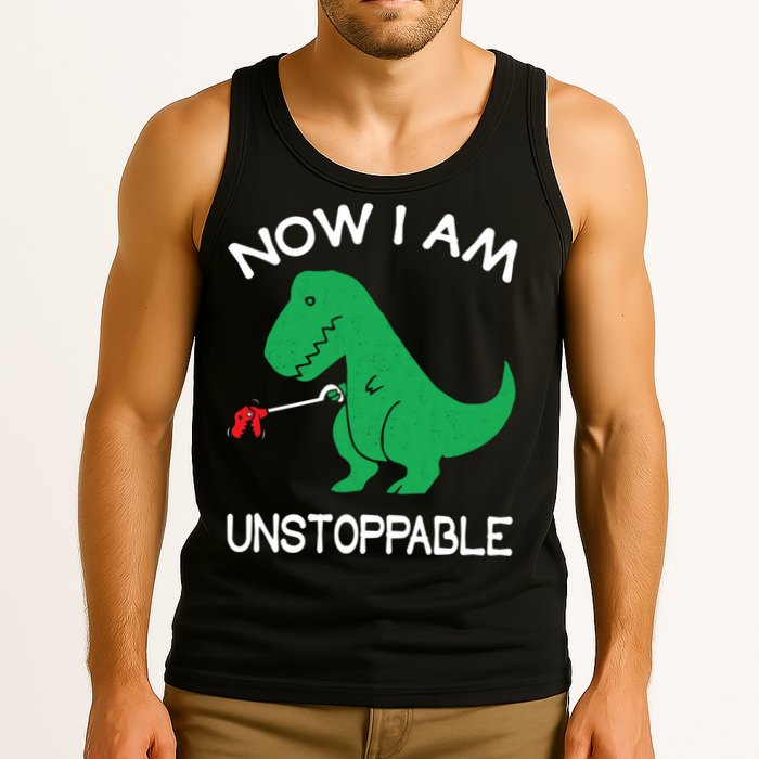 Now I'm Unstoppable - Funny T-Rex Dinosaur Tank Top
