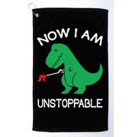Now I'm Unstoppable - Funny T-Rex Dinosaur Golf Towel