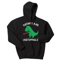 Now I'm Unstoppable - Funny T-Rex Dinosaur Kids Hoodie