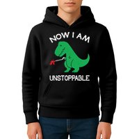 Now I'm Unstoppable - Funny T-Rex Dinosaur Kids Hoodie