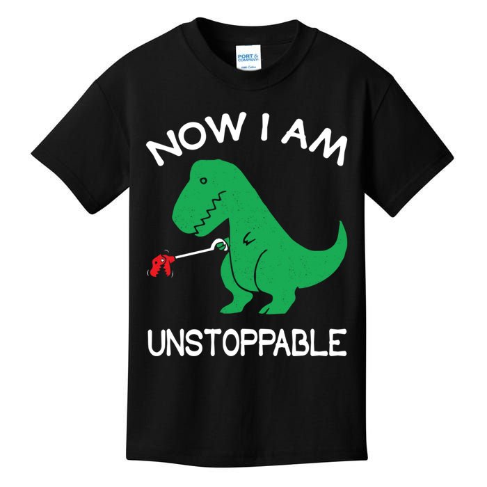 Now I'm Unstoppable - Funny T-Rex Dinosaur Kids T-Shirt