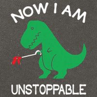Now I'm Unstoppable - Funny T-Rex Dinosaur Cotton Canvas Backpack
