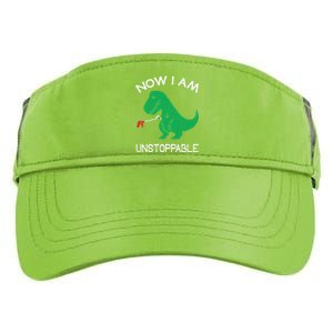 Now I'm Unstoppable Funny TRex Dinosaur Adult Drive Performance Visor