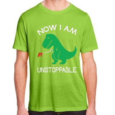 Now I'm Unstoppable Funny TRex Dinosaur Adult ChromaSoft Performance T-Shirt