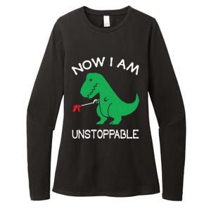 Now I'm Unstoppable Funny TRex Dinosaur Womens CVC Long Sleeve Shirt