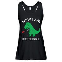 Now I'm Unstoppable Funny TRex Dinosaur Ladies Essential Flowy Tank