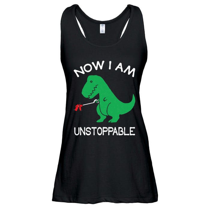 Now I'm Unstoppable Funny TRex Dinosaur Ladies Essential Flowy Tank