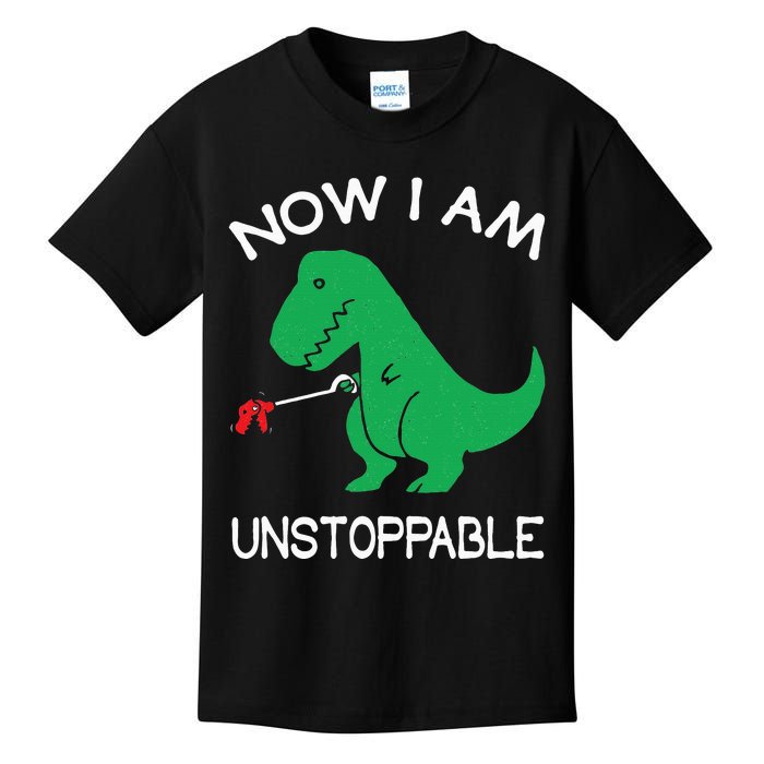 Now I'm Unstoppable Funny TRex Dinosaur Kids T-Shirt