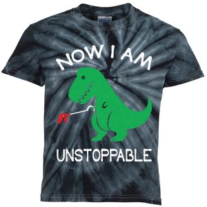 Now I'm Unstoppable Funny TRex Dinosaur Kids Tie-Dye T-Shirt