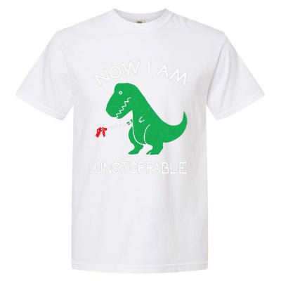 Now I'm Unstoppable Funny TRex Dinosaur Garment-Dyed Heavyweight T-Shirt