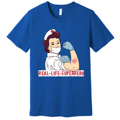 Nurse In Uniform Real Life Superhero Thank You Nurses Cute Gift Premium T-Shirt