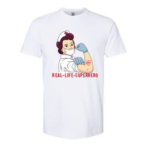 Nurse In Uniform Real Life Superhero Thank You Nurses Cute Gift Softstyle CVC T-Shirt