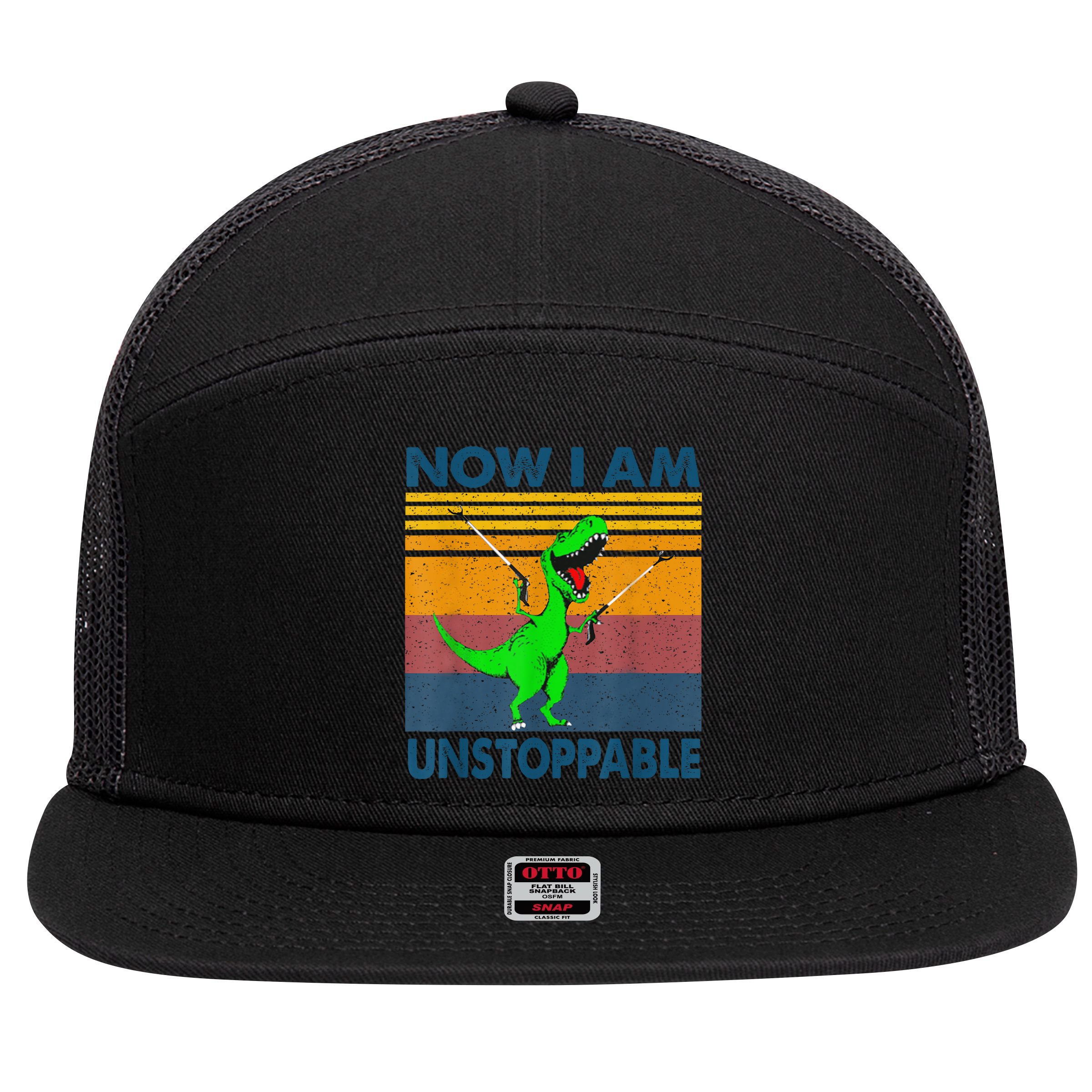 Now Im Unstoppable 7 Panel Mesh Trucker Snapback Hat