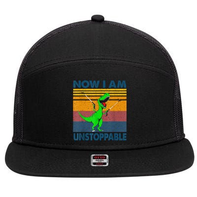 Now Im Unstoppable 7 Panel Mesh Trucker Snapback Hat