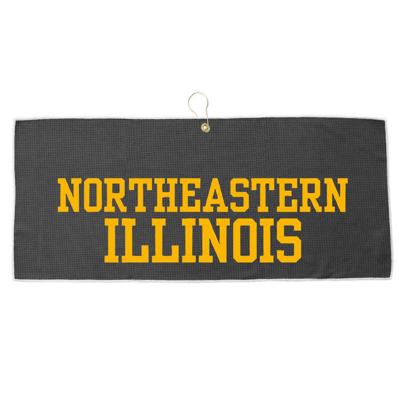 Northeastern Illinois University Large Microfiber Waffle Golf Towel
