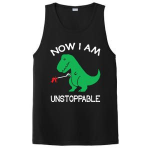 Now IM Unstoppable Funny Trex Dinosaur PosiCharge Competitor Tank