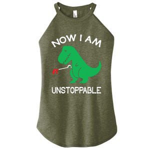 Now IM Unstoppable Funny Trex Dinosaur Women's Perfect Tri Rocker Tank