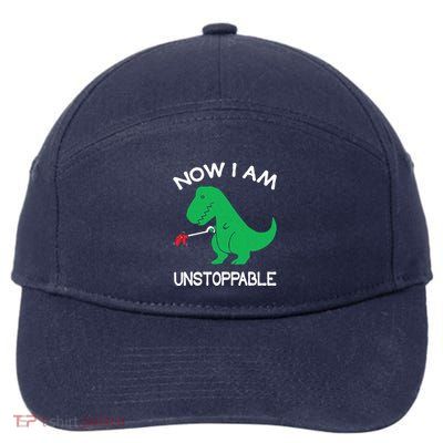Now IM Unstoppable Funny Trex Dinosaur 7-Panel Snapback Hat